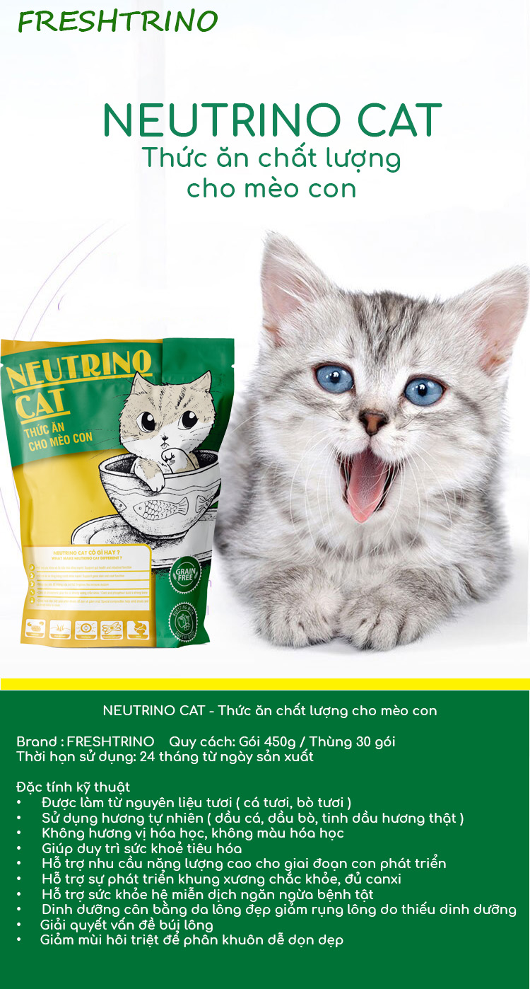 Thức ăn cho Mèo con Neutrino Cat 1