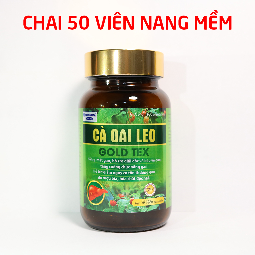 Viên uống bổ gan Cà Gai Leo Gold Tex mát gan, giải độc gan, hạ men gan