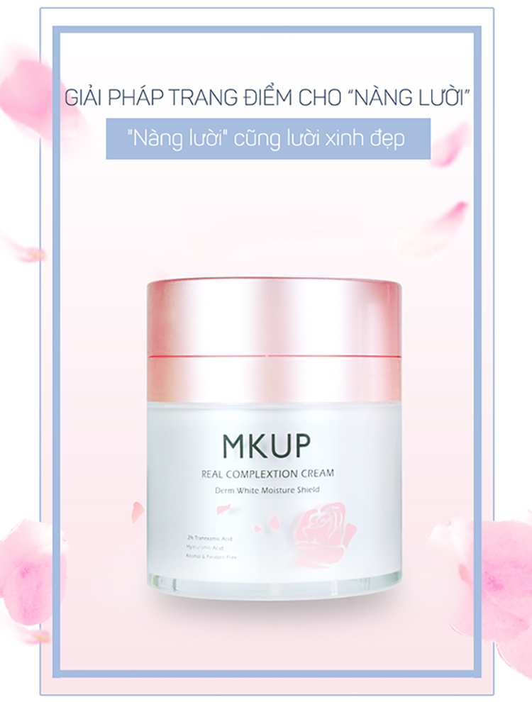 Son bút dạng lì Mkup và Kem dưỡng ẩm trắng da Mkup
