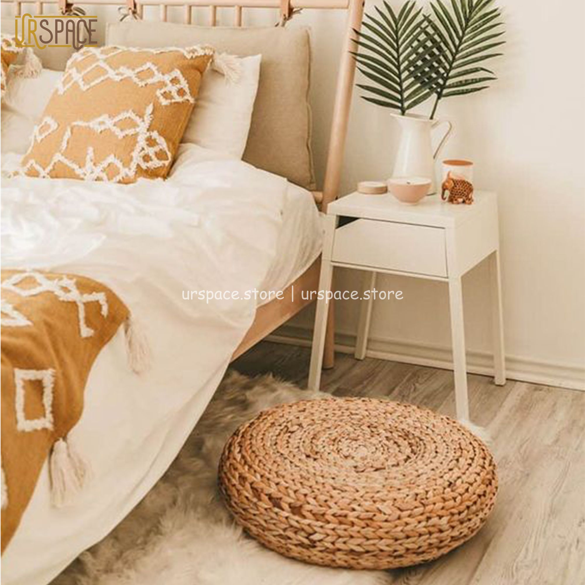 Đôn cói hình tròn