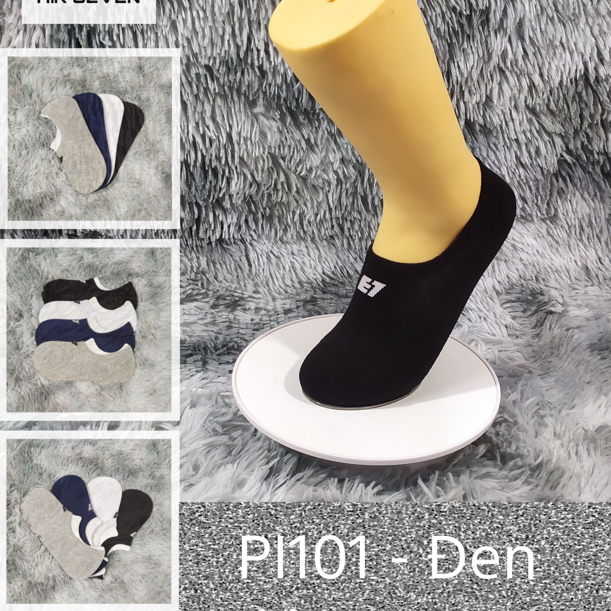 Tất Vớ Lười Nam Nữ UNISEX Air Seven AS-PI101 Trắng, Đen, Xanh đen, Xám