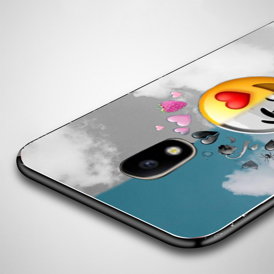 Ốp lưng cứng viền dẻo dành cho điện thoại Samsung Galaxy A7 2015 - emoji kute MS EMJKT021