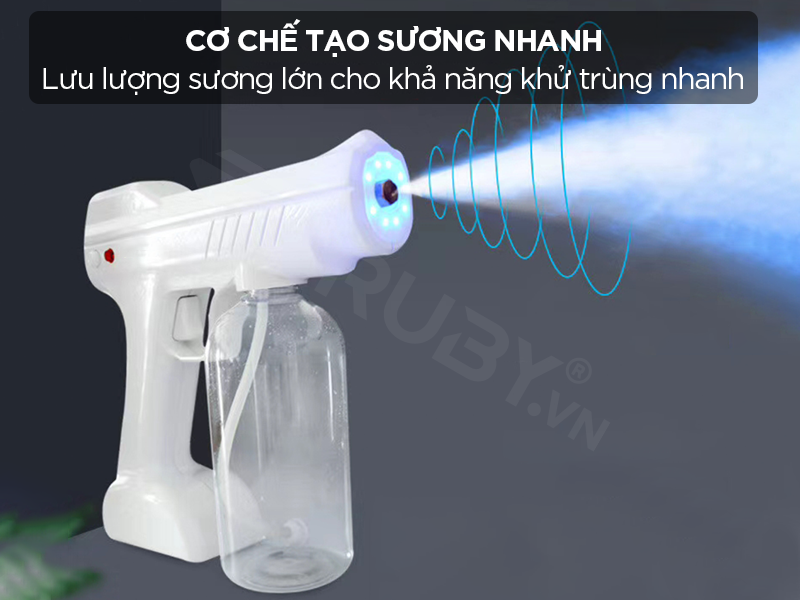 Máy phun khử khuẩn giá rẻ - Khử trùng hiệu quả đẩy bay Covid 7 máy phun sương khử khuẩn | tạo sương lớn cho khả năng khử trùng nhanh