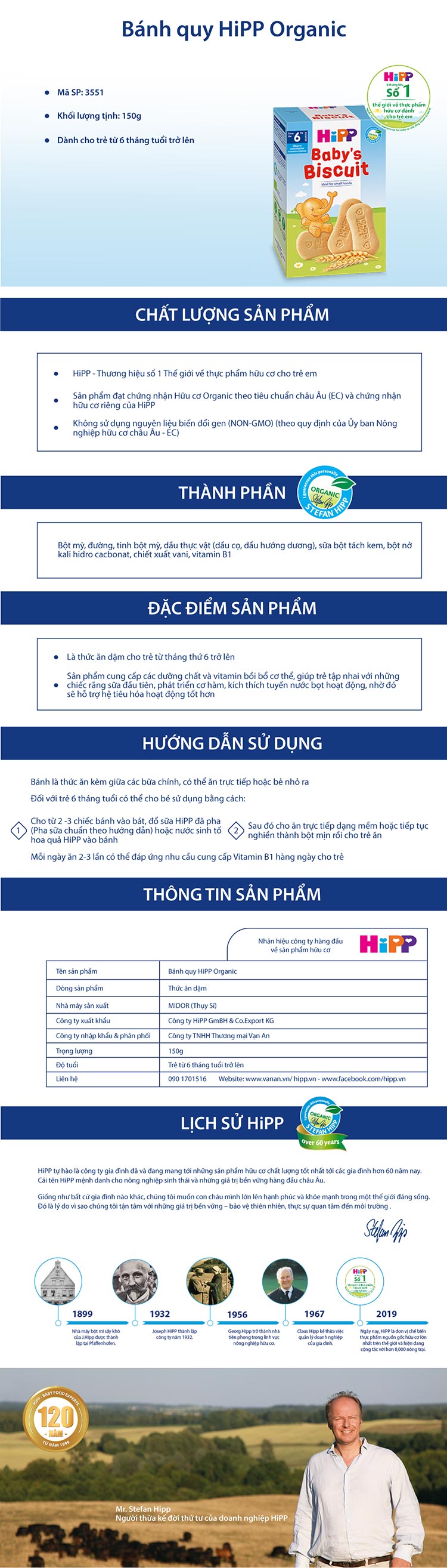 Bích Quy Siêu Sạch Baby HiPP 150g - 3551