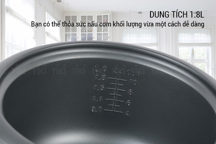 Nồi cơm điện nắp rời Happy Cook HCD-181T (1.8L) - Hàng chính hãng