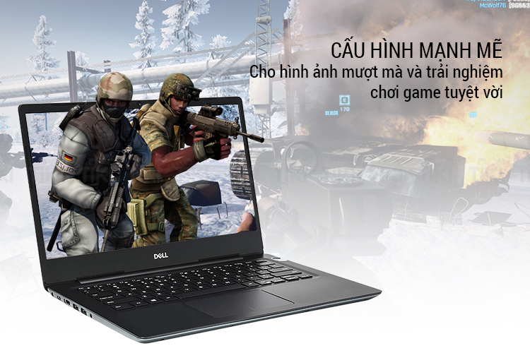Laptop Dell Vostro 5481 V5481A Core i5-8265U/ MX130 2GB/ Win10 + Office365 (14 FHD IPS) - Hàng Chính Hãng