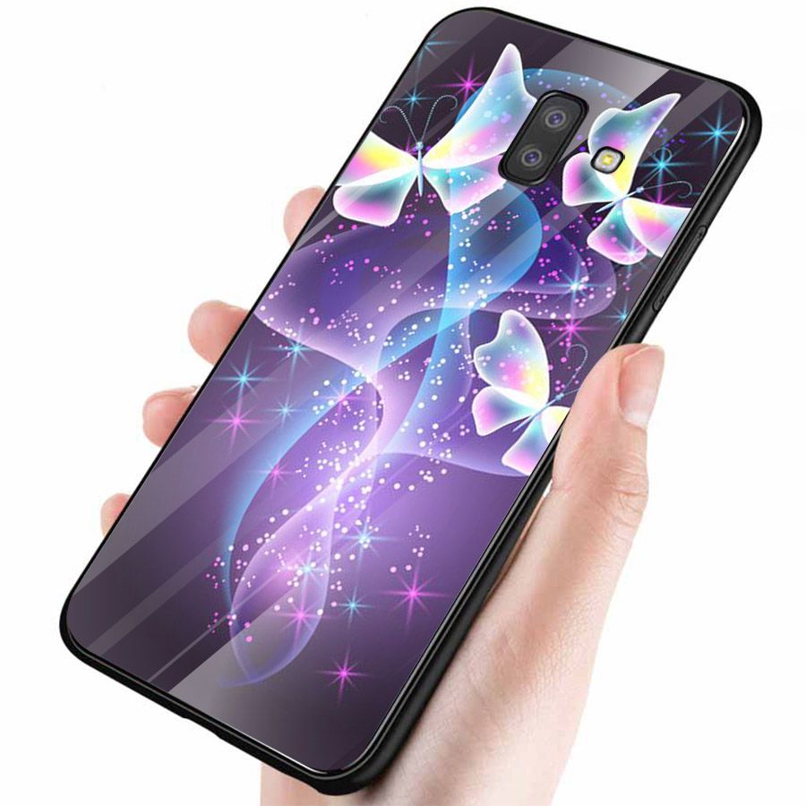 Ốp kính cường lực cho điện thoại Samsung Galaxy J4 - J6 - J6 PLUS - J6 PRIME - J8 - bướm đẹp MS ANH089