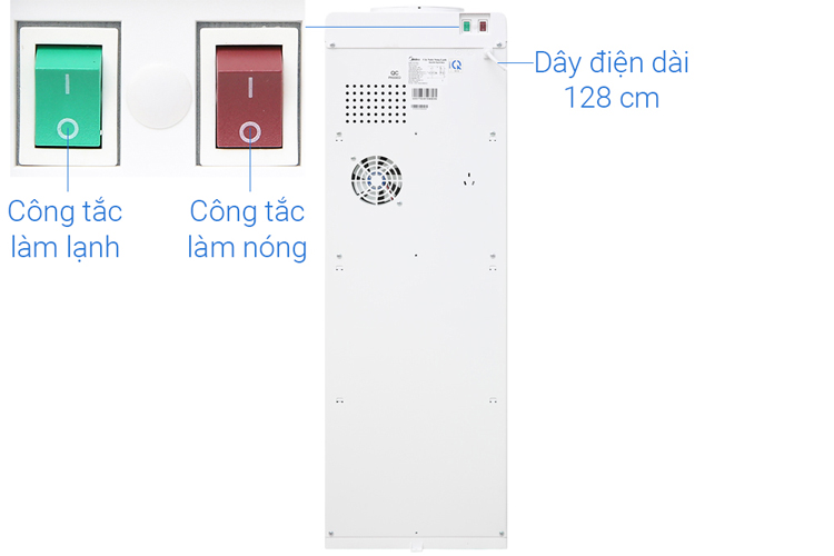 Cây nước nóng lạnh Midea YD1518S-X - Hàng Chính Hãng