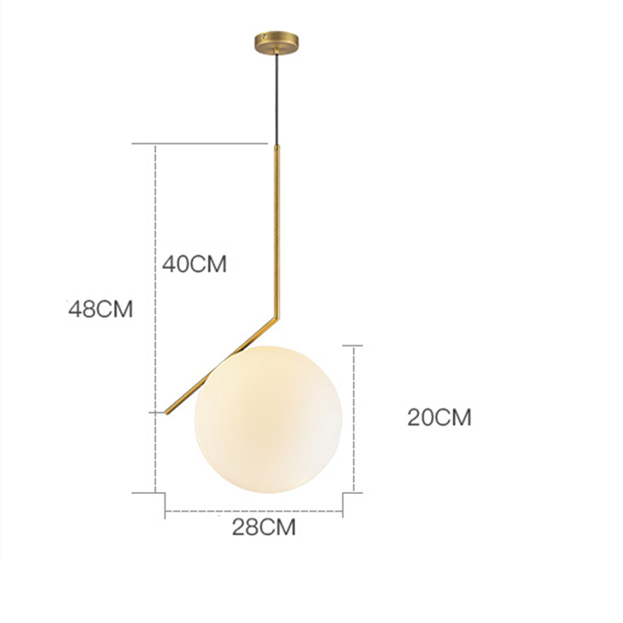 Đèn thả trần trang trí cao cấp hiện đại hình cầu trang nhã mạ Crom đẹp mắt MOON LAMP - đã bao gồm bóng LED