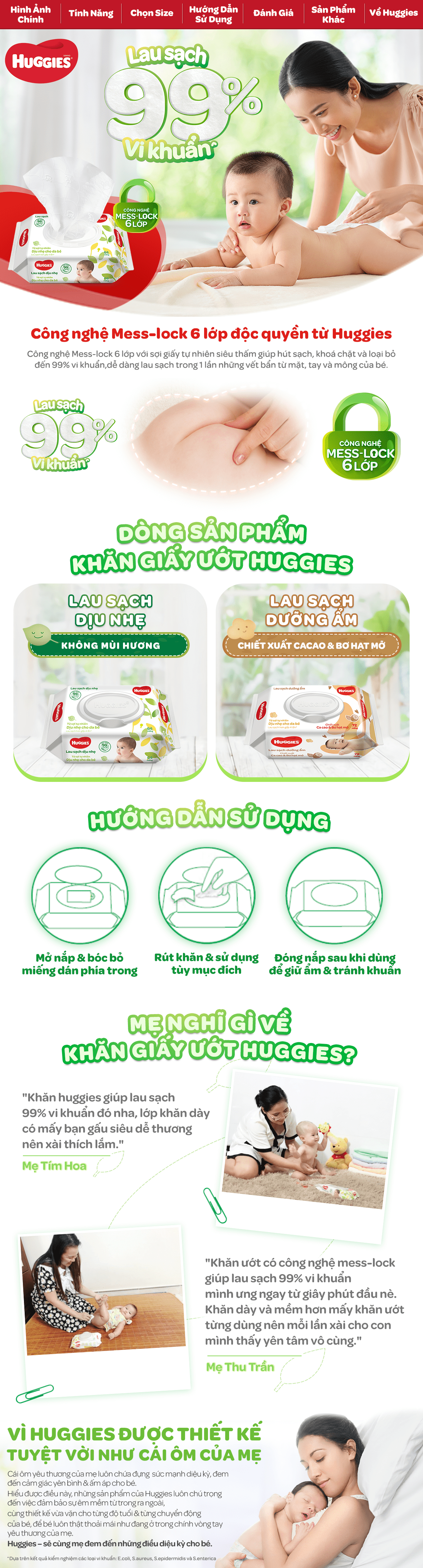 Combo 4 Gói Khăn giấy ướt cho trẻ sơ sinh Huggies không mùi, gói 64 tờ
