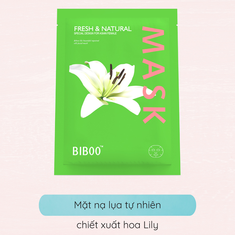Mặt nạ lụa trắng da Biboo (1 miếng)
