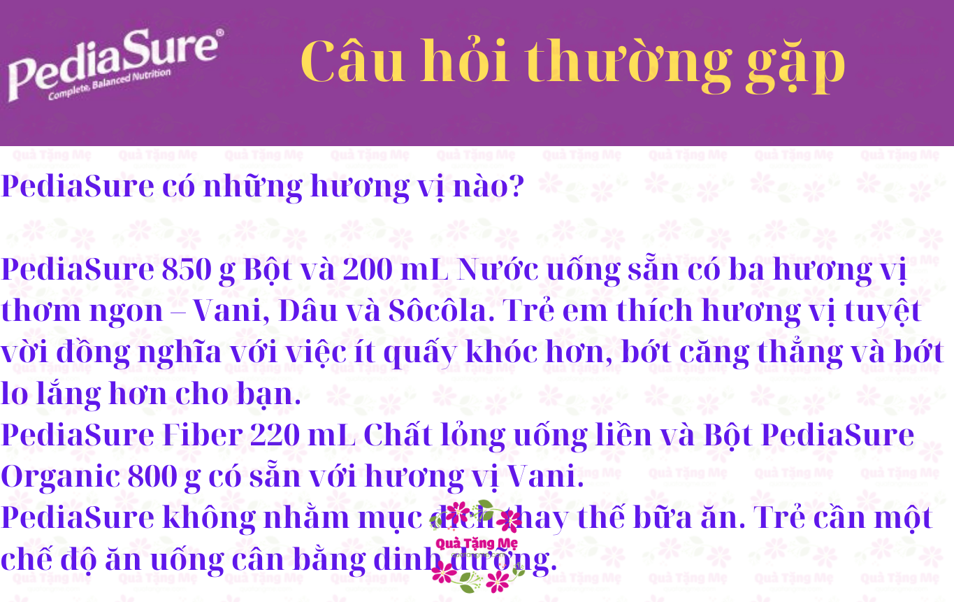 Sữa tăng chiều cao cho trẻ biếng ăn từ 1-10 tuổi Úc Pediasure