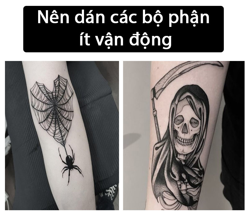 Hình Xăm To Miếng Dán Tạm Thời Tattoo Chống Nước Lâu Trôi Quyến Rũ