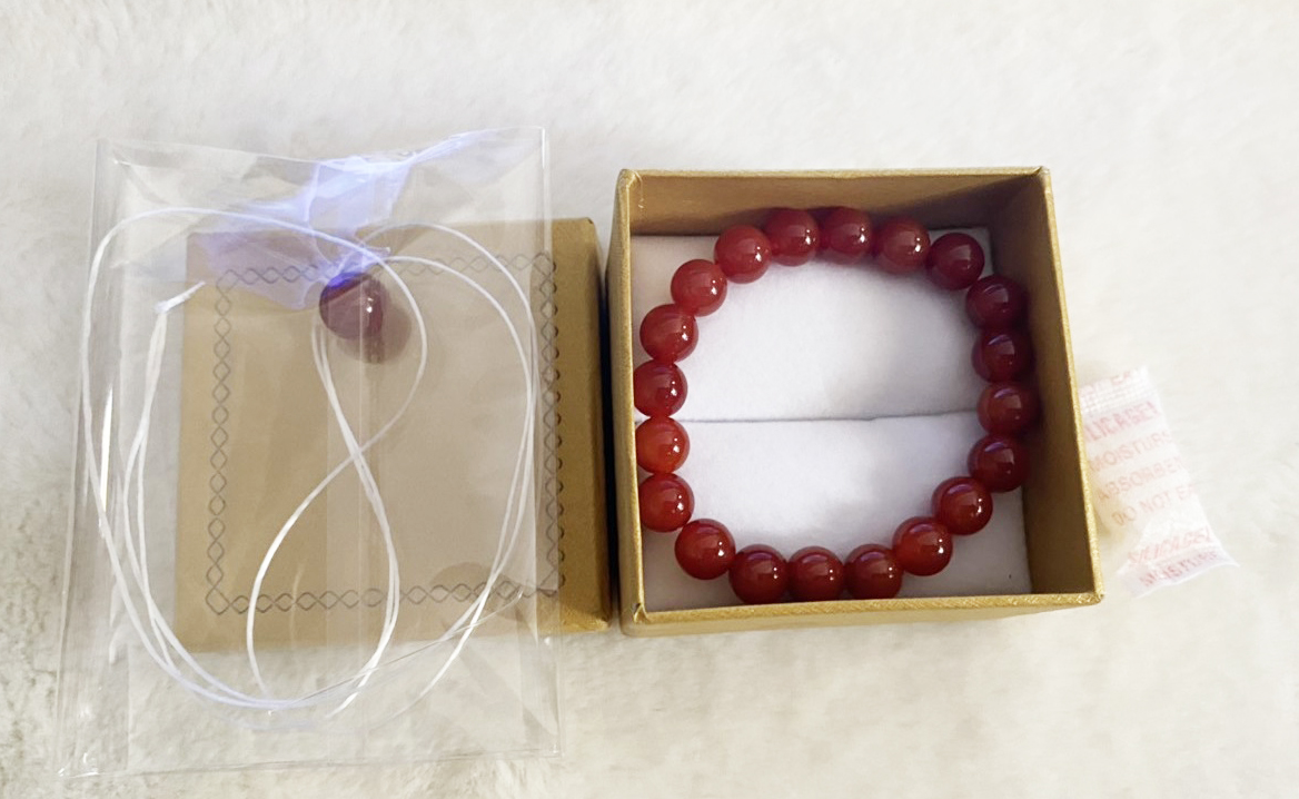 Vòng tay phong thủy đá Mã não thiên nhiên