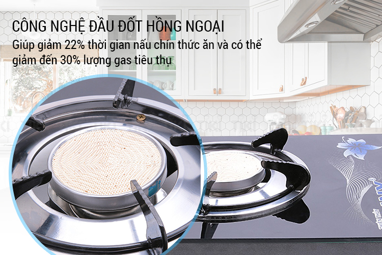 Bếp Gas Đơn Hồng Ngoại Rainy 1605- Hãng chính hãng
