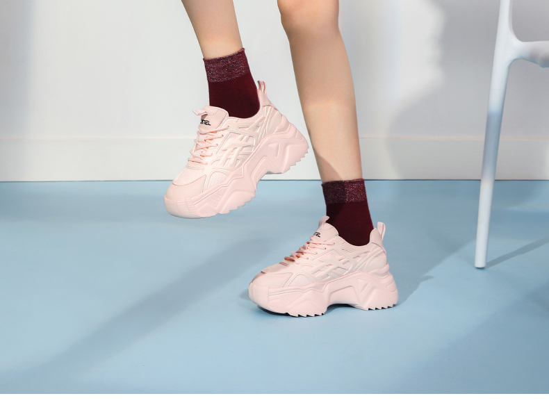 Giày thể thao chunky nữ CAMEL Giày sneaker A13289615 đế dày thoải mái cho nữ