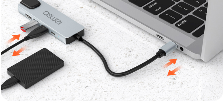 ổ chia usb, hub type c to hdmi aswei 5in1