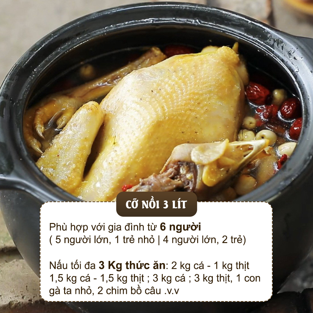 định mức nồi 3 lít