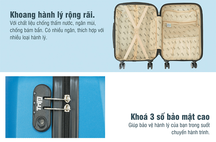 Vali Du Lịch Cao Cấp Trip P610 - Size 60 Vali Du Lịch Cao Cấp Trip P610 - Size 60