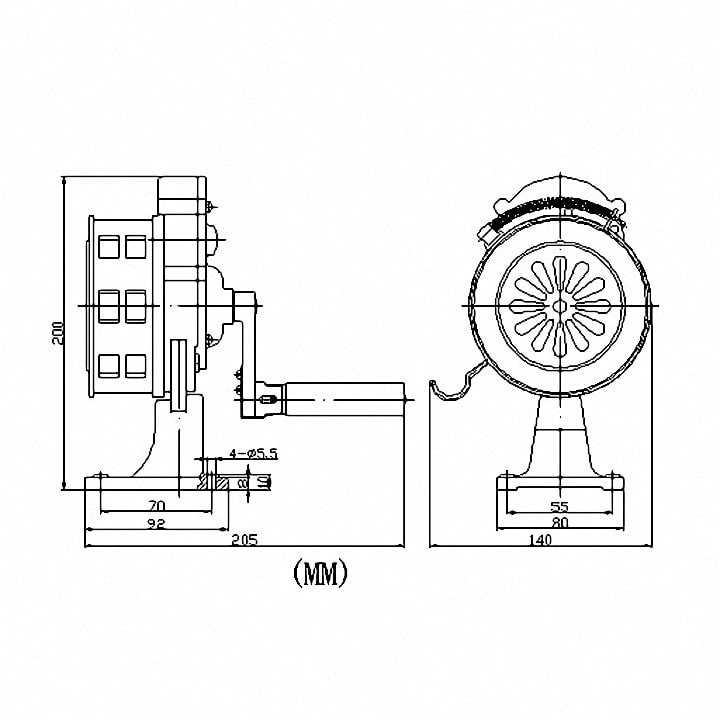 Kích thước nhỏ gọn của còi quay tay LK-100A