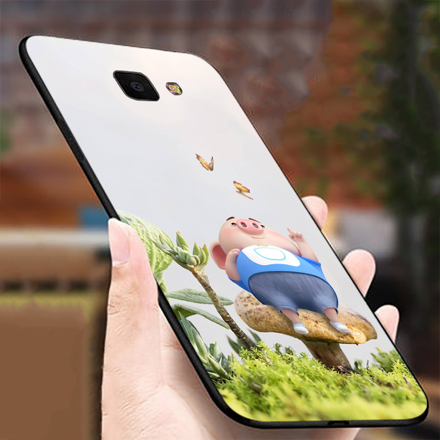 Ốp lưng cứng viền dẻo dành cho điện thoại Samsung Galaxy A3 2016 - Heo Dễ Thương MS HDTDD126