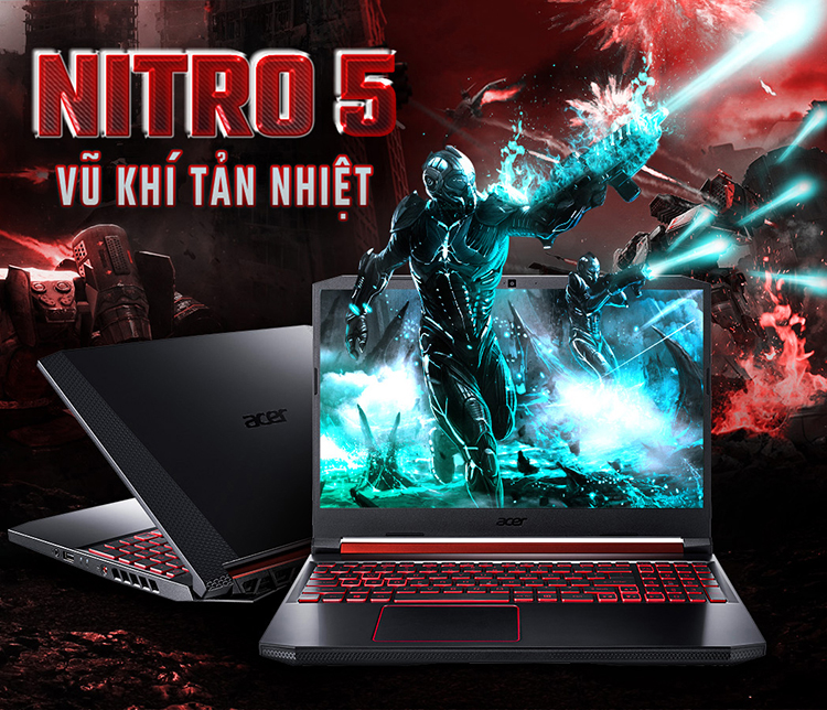 Laptop Acer Nitro AN515-54-76RK NH.Q59SV.023 Core i7-9750H/ GTX 1650 4GB/ Win10 (15.6 FHD IPS) - Hàng Chính Hãng