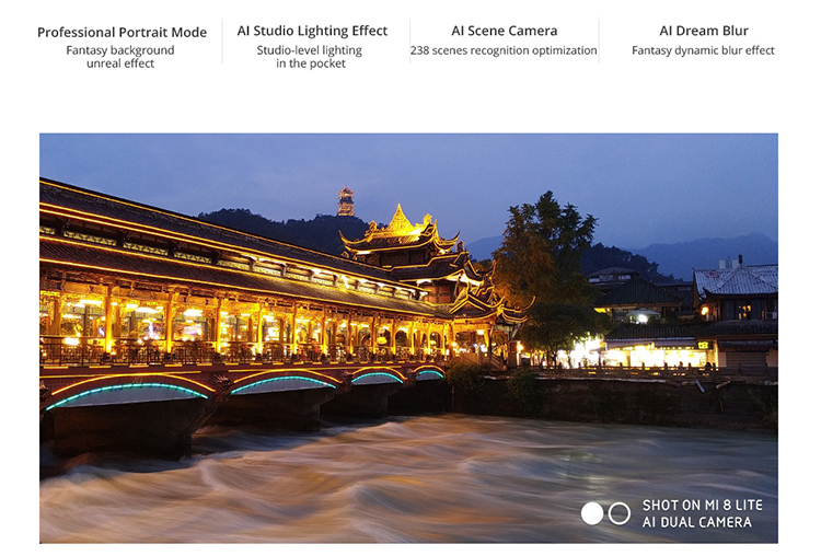 Điện thoại Xiaomi Mi 8 Lite 64GB Ram 4GB - Hàng nhập khẩu