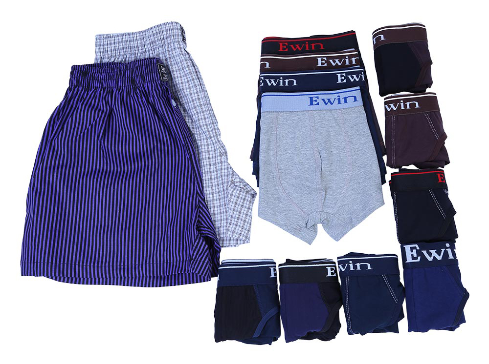 Combo Ewin EQ004: 6 Quần Lót Bikini + 4 Quần Boxer + 2 Quần Mặc Nhà Cho Nam
