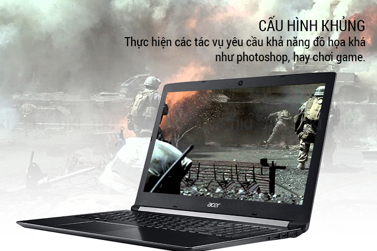 Laptop Acer Aspire A515-51G-50NJ NX.GTCSV.001 Core i5-8250U/Free Dos (15.6 inch) - Obsidian Black - Hàng Chính Hãng
