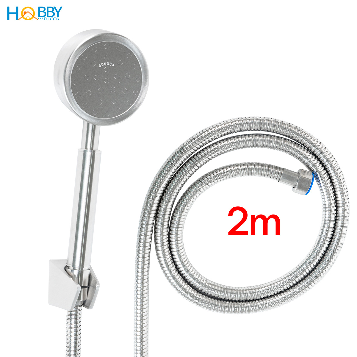 Bộ tay sen tắm hỗ trợ tăng áp inox 304 Hobby home decor BST2 dây tùy chọn