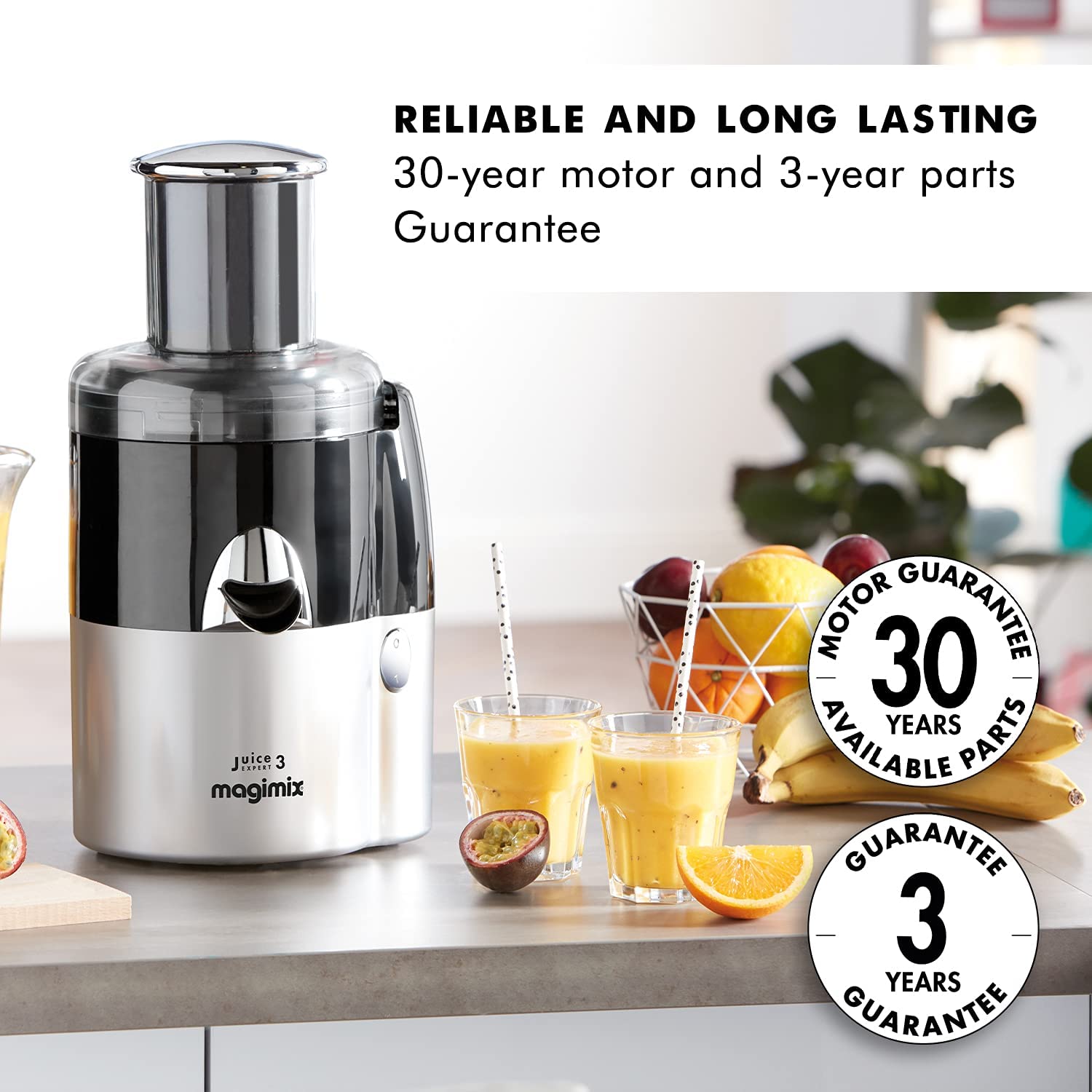 Máy Ép Chậm Kết Hợp Vắt Cam Làm Lạnh Kiêm Thái Lát Rau Củ Quả MAGIMIX Juice Expert 4