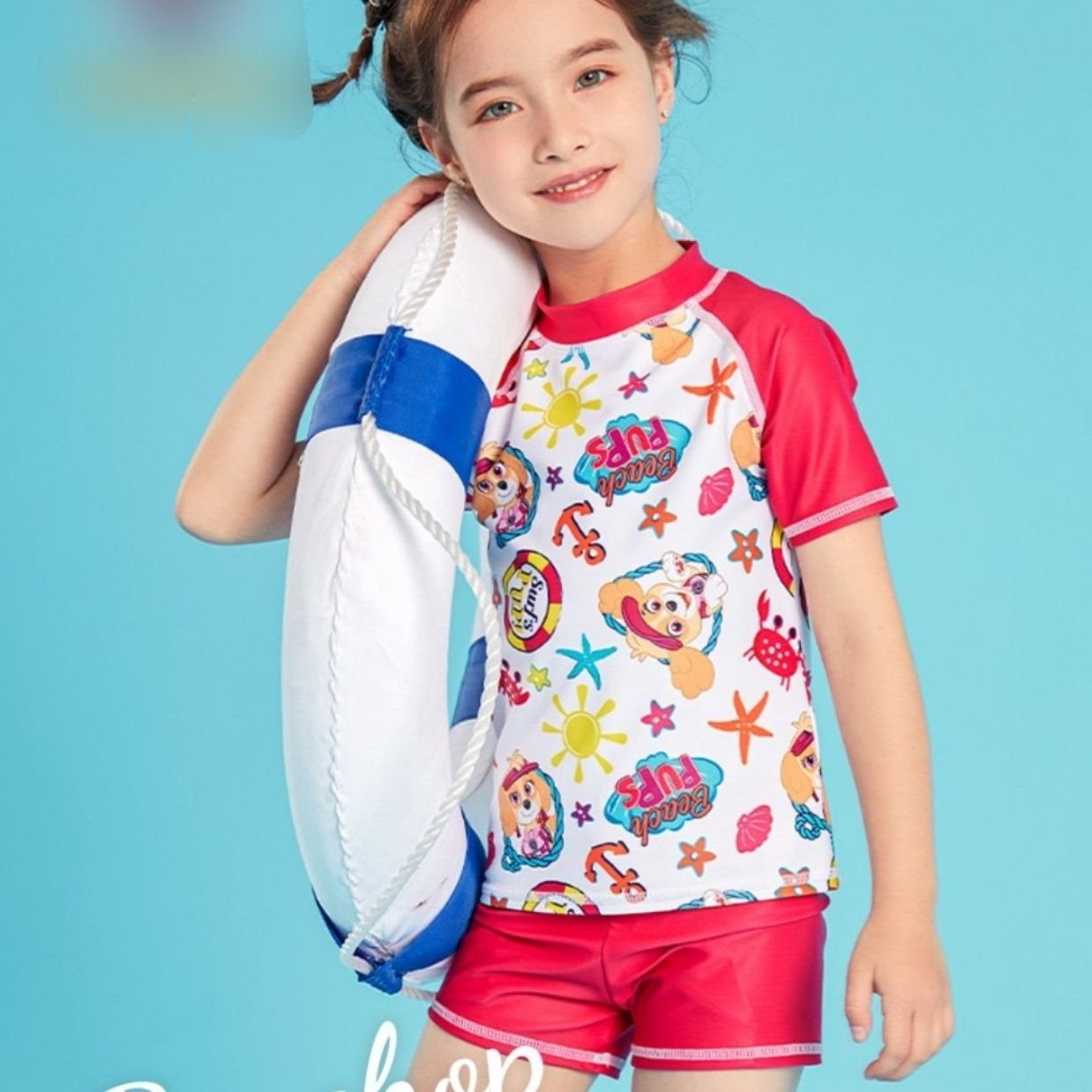 Đồ bơi cho bé trai - gái hình chó cứu hộ - siêu nhân 10-41kg - Vải chuyên dụng co giãn cực tốt