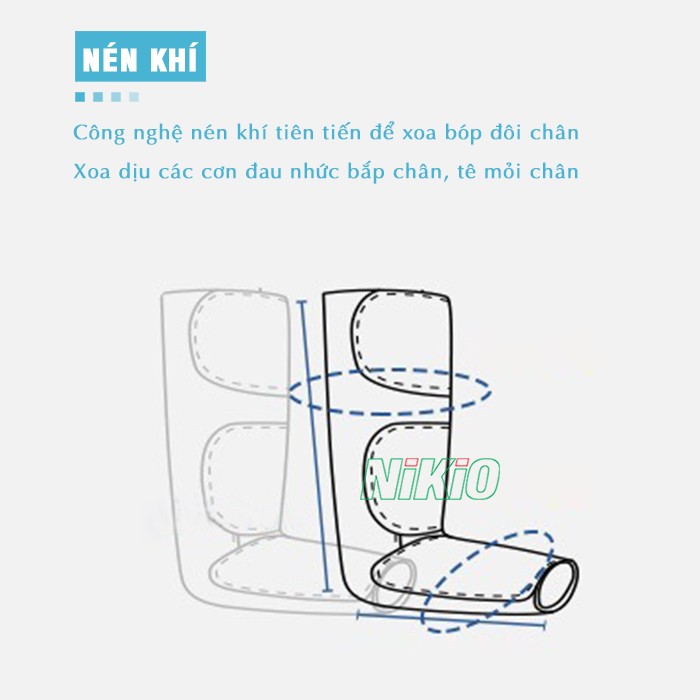 máy nén ép trị liệu bắp chân và bàn chân Nikio NK-285