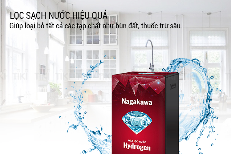 Máy Lọc Nước R.O 10 Lõi Nagakawa NAG0508FB - Xanh - Hàng Chính Hãng