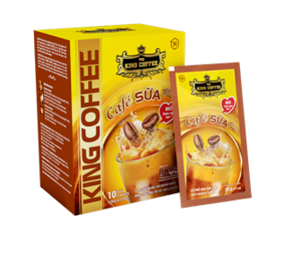 Combo 1 Cà Phê Hòa Tan Espresso KING COFFEE - Hộp 100 gói x 2.5g + Tặng 1 Cà Phê Sữa PLUS Hòa Tan 3in1 KING COFFEE - Hộp 10 gói x 20g