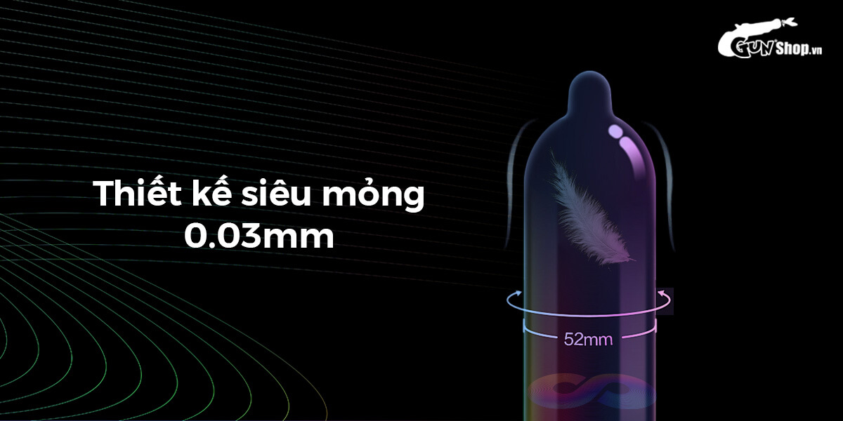 [Hộp 10 cái] Bao cao su Shell Invisible - Siêu mỏng, chống tuột, kéo dài thời gian