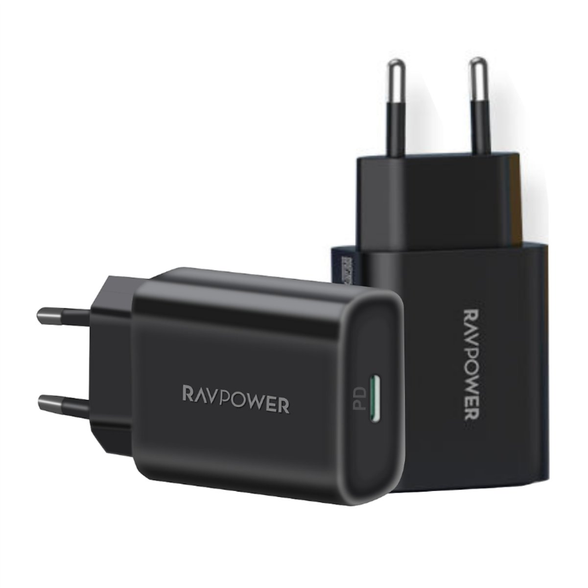 Combo Củ Sạc Nhanh Type-C PPS 25W RAVPower RP-PC156-B và Cáp Type-C To C 60W Dài 1M RP-CB047-B Dành Cho Điện Thoại Android, Cho Samsung, Cho Vivo, Cho Oppo, Cho Xiaomi Và Máy Tính Bảng - Hàng Chính Hãng