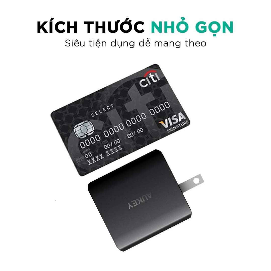 Adapter Sạc 2 Cổng 24W Aukey PA-U42 - Hàng Chính Hãng