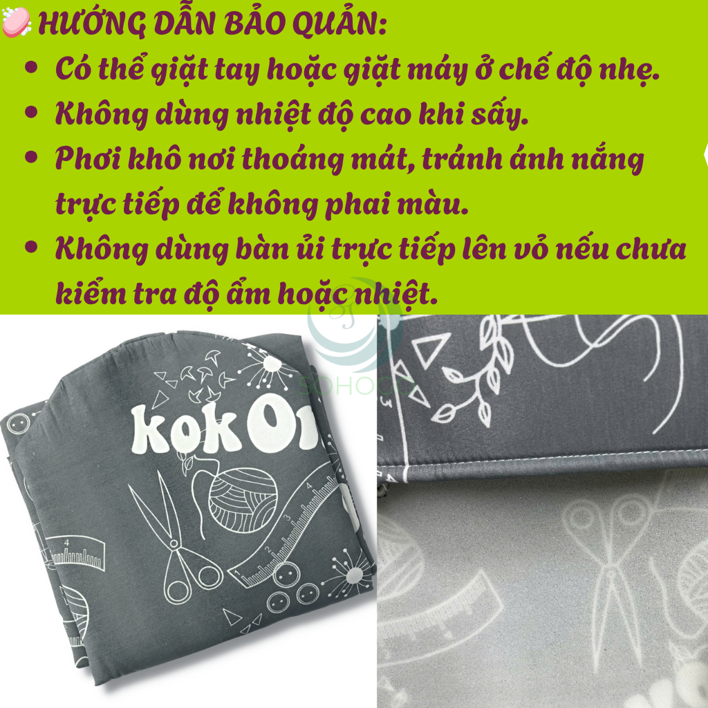 Áo bọc bàn để ủi quần áo nhiều size, nhiều mẫu - CHỌN SIZE - Áo trùm bàn ủi đồ-Áo Bọc Bàn Ủi Vải Dày Bền – Loại Dây Cột Áo Phủ Bàn Là Nhiều Size – Cố Định Bằng Dây Buộc