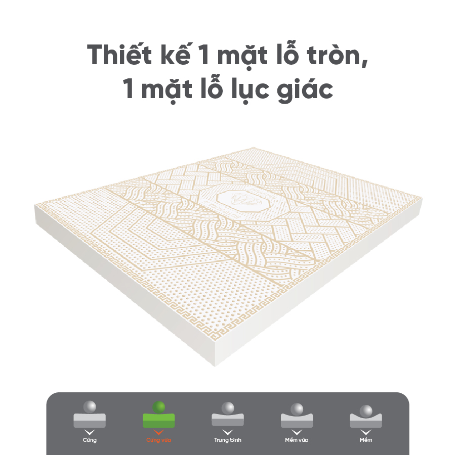 Nệm Cao Su Kim Cương 5 ZONE ALOE
