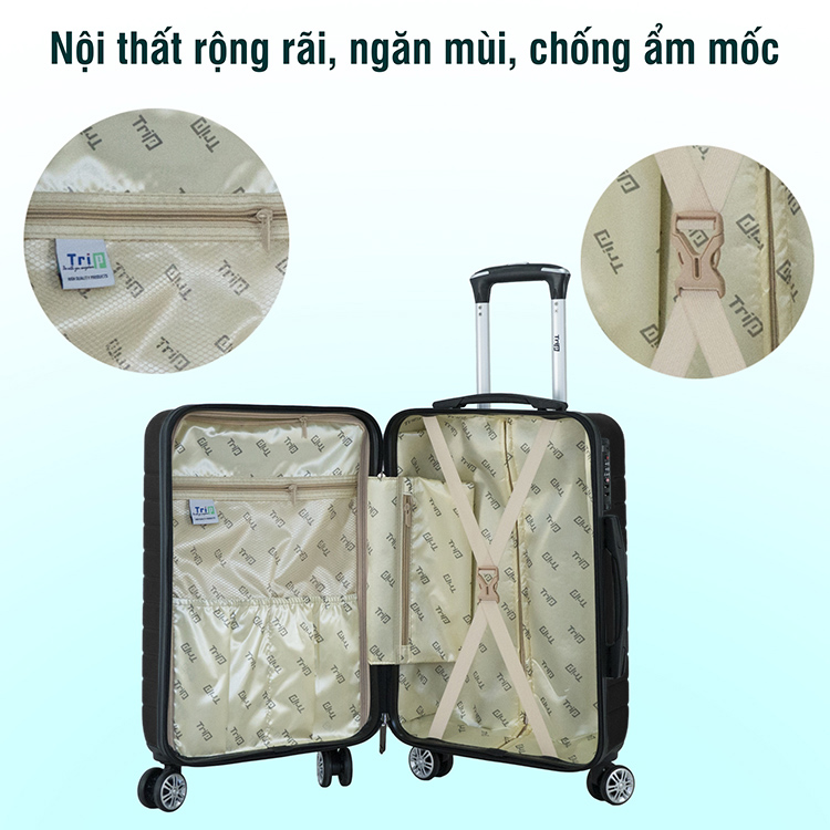Vali Chống Trộm TRIP PC911 (Size 70) - Đen