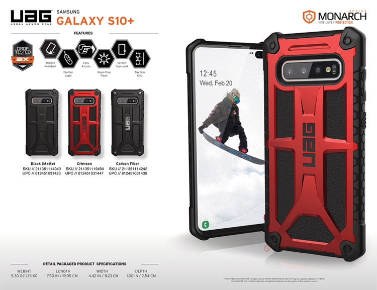 Ốp lưng Samsung Galaxy S10 Plus UAG Monarch Series