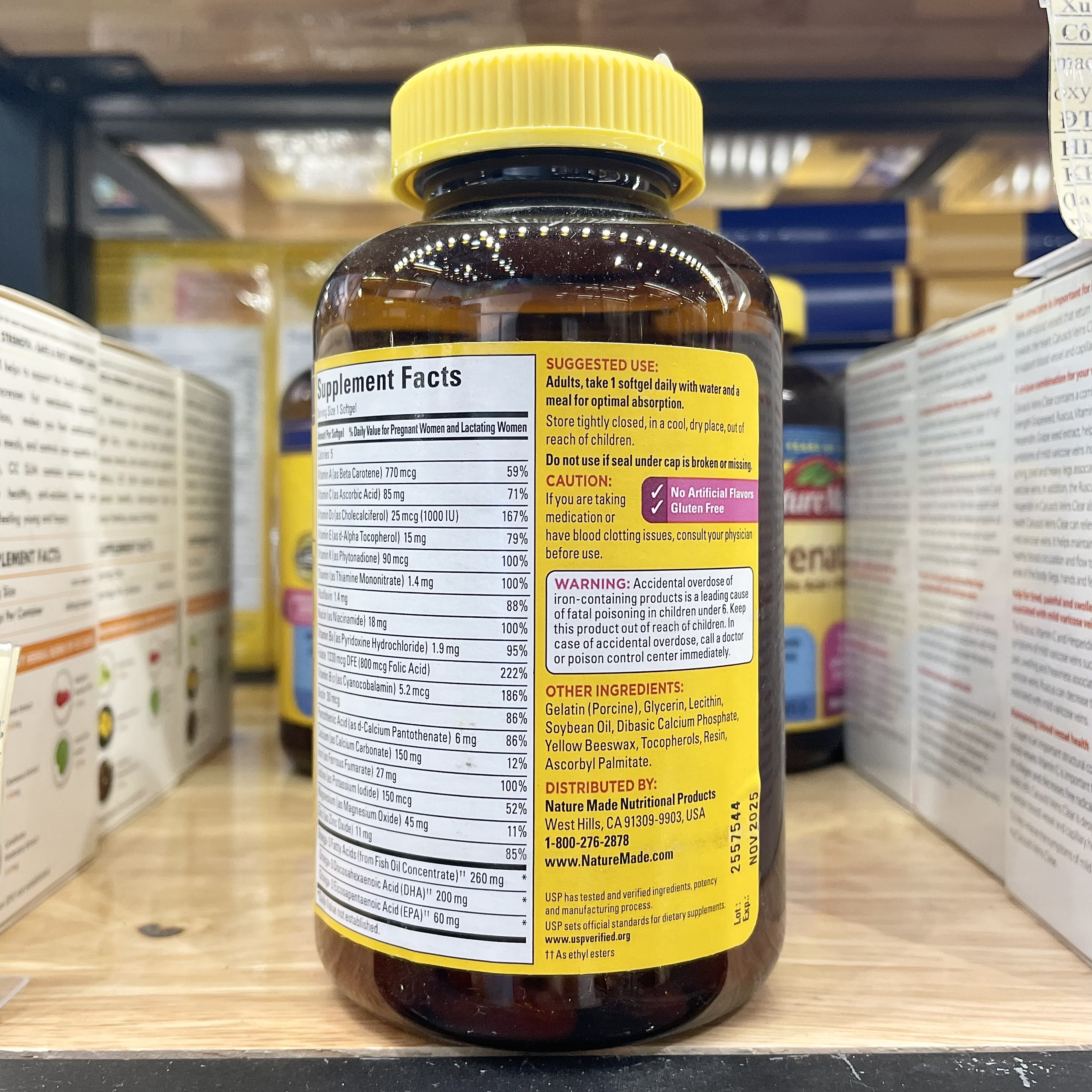 Thực phẩm bổ sung cho phụ nữ mang thai Prenatal Multi +DHA 150 viên -Nature Made Mỹ (mẫu mới nhất 2020)