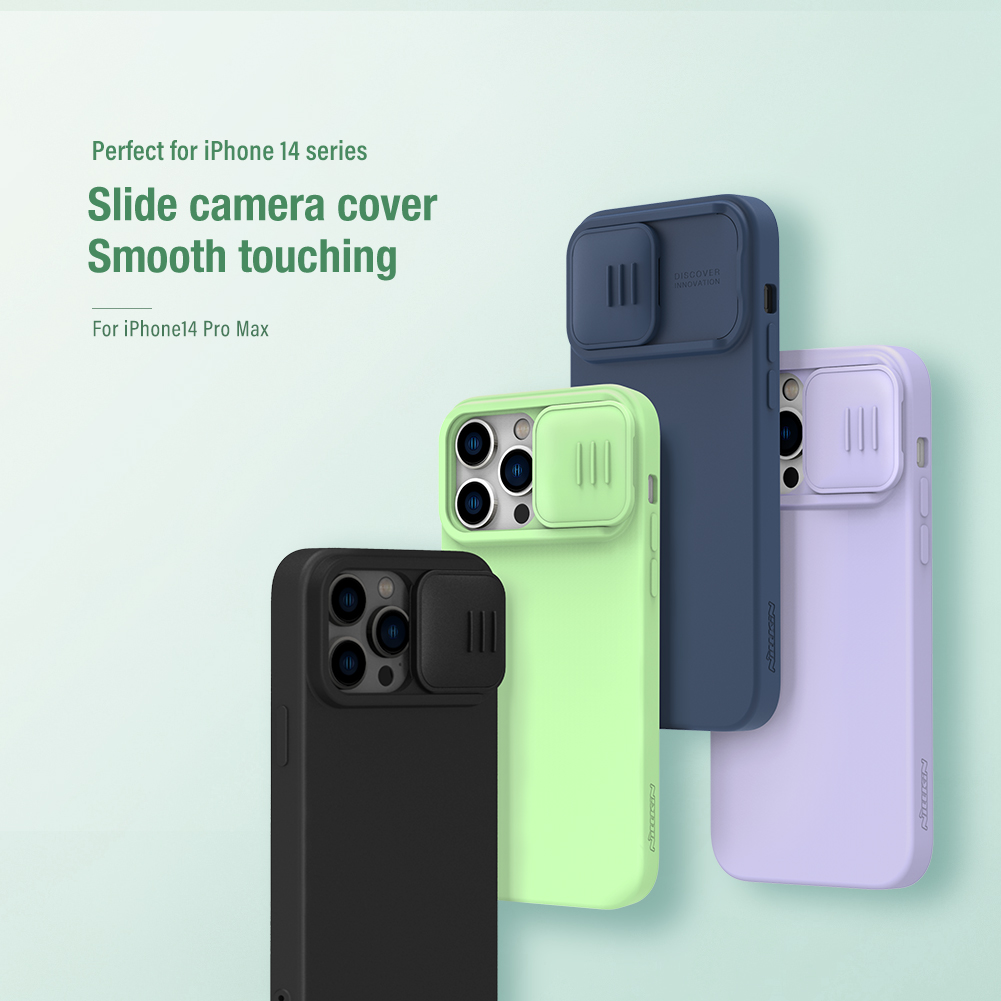Ốp Lưng Nillkin CamShield Silky Silicone cho iPhone 14 Pro Max - Hàng Nhập Khẩu