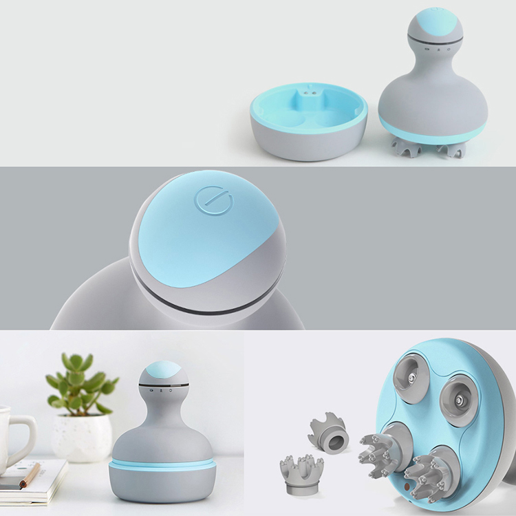 Xiaomi MINI Head Massager Brain Relax Electric Massager 3D Portable Waterproof One-button Adjustable - Grey