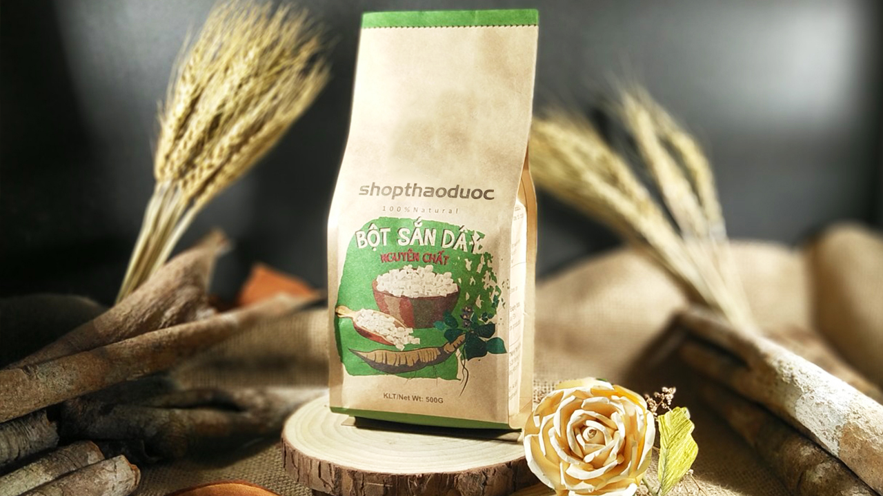Bột sắn dây cao cấp gói 500g - Sắn dây cho người ăn thực dưỡng - Bột được lắng lọc kỹ qua 18 lần nước, cho chất lượng bột mịn và nguyên chất nhất