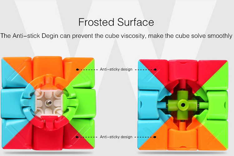 QIYI Warrior W 3×3 Stickerless Magic Puzzle Cube Brain Exercise Toy