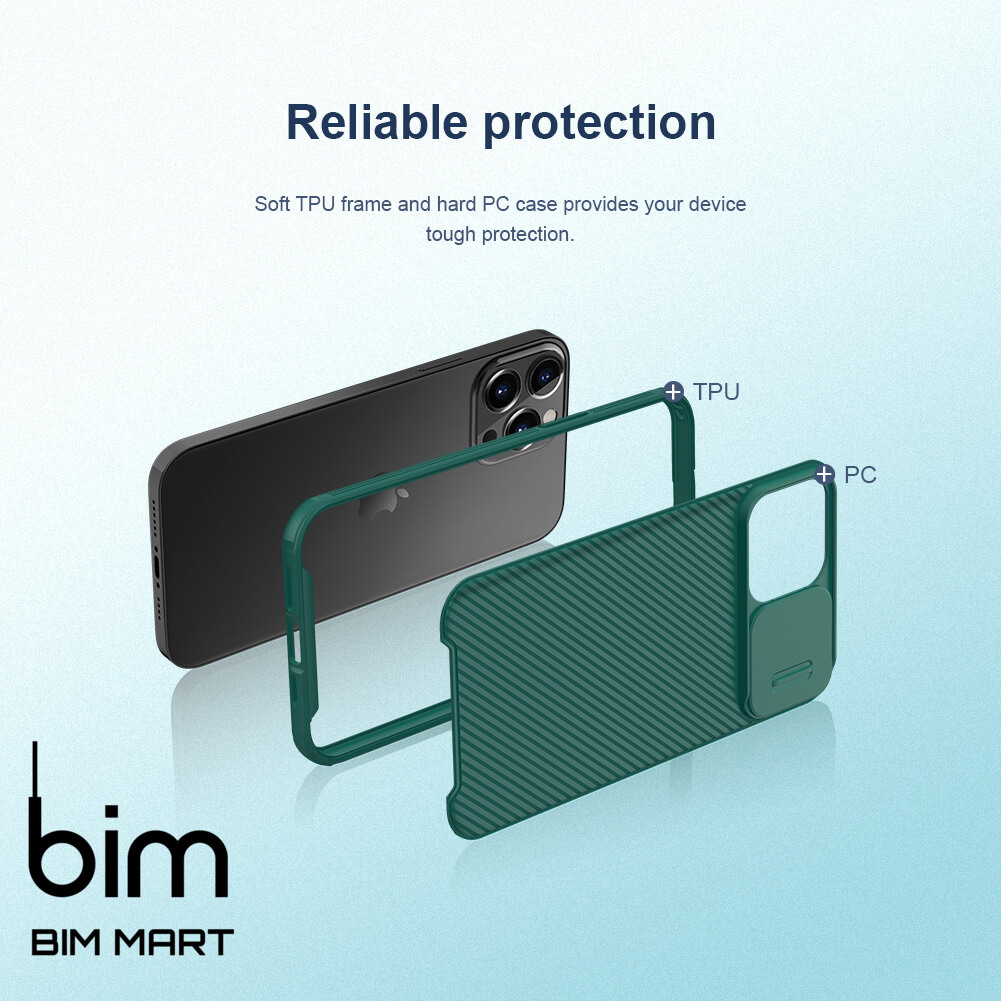 Ốp Nillkin Camshield bảo vệ Camera cho iPhone 13 Pro Max - Hàng nhập khẩu