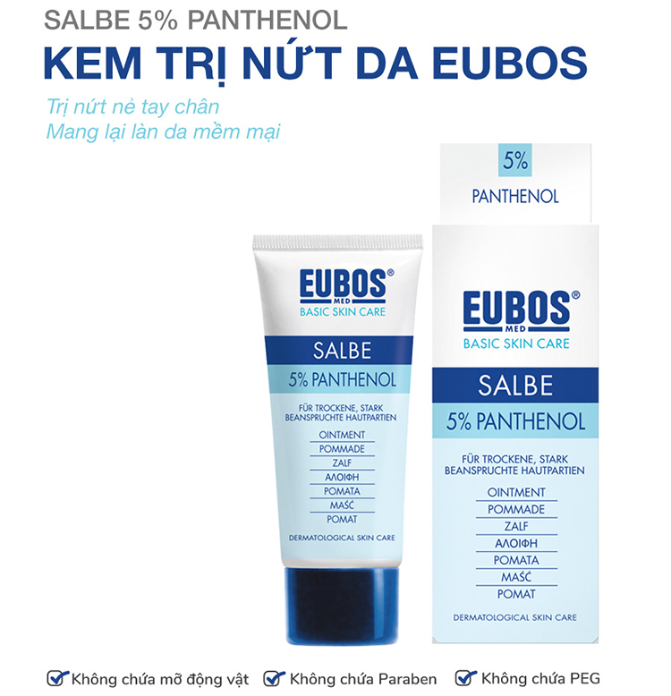 Kem Ngừa Nứt Da 5% Panthenol EUBOS Ointment 5% Panthenol 75ml