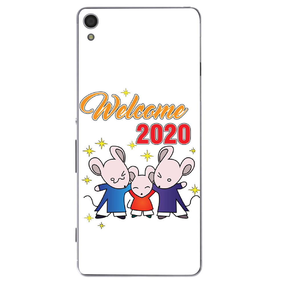 Ốp lưng cứng viền dẻo dành cho điện thoại Sony Xperia L1 - Chào mừng năm con chuột MS CMNMCC01
